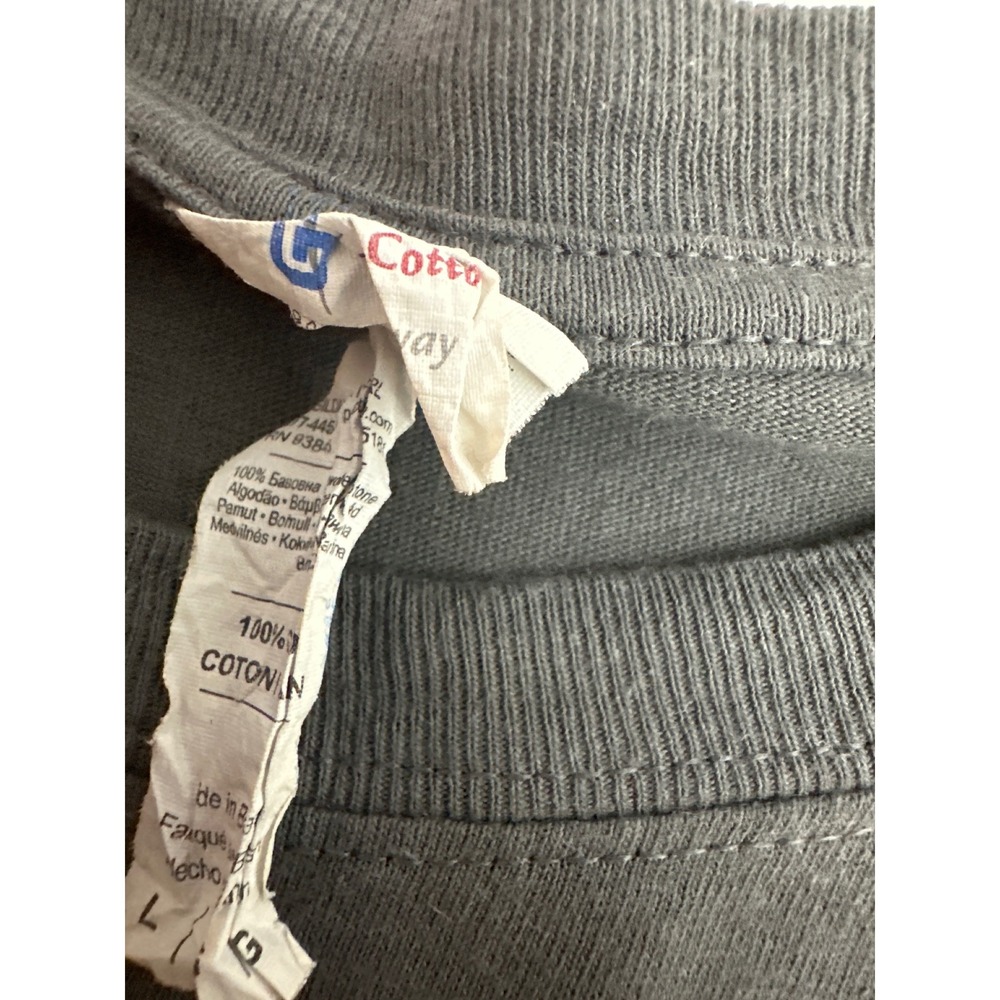 Gildan All Seeing Eye Graphic Print T-Shirt Men's Large Gray Cotton Casual - Picture 3 of 7